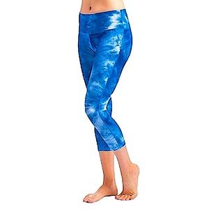 - VOGO Blue Tie-Dye Fitness Capri SZ 3X! NEW!